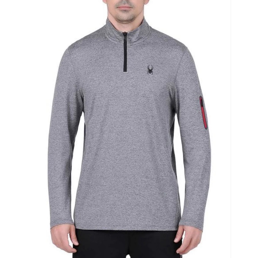Men's Spyder Active Long Sleeve Tee M Gray Red